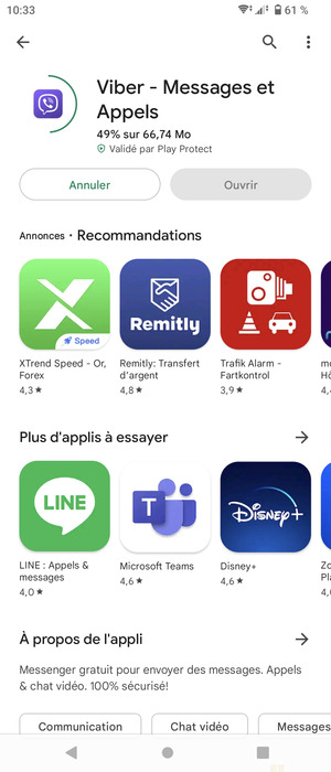 Veuillez attendre la fin de la procédure d'installation