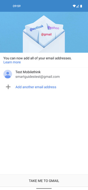 Select TAKE ME TO GMAIL