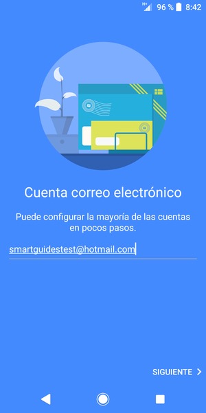Introduzca su dirección de Hotmail y seleccione SIGUIENTE