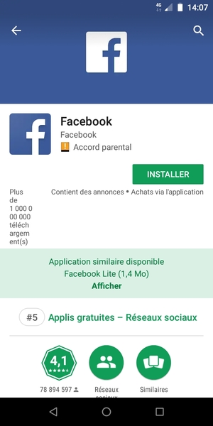 Sélectionnez INSTALLER