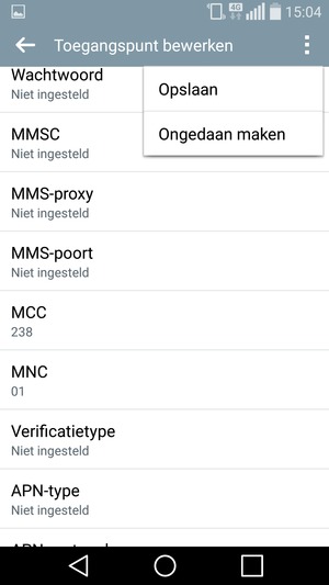 Selecteer de Menu-knop en selecteer Opslaan