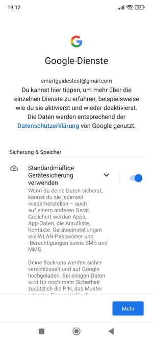 Wählen Sie Mehr