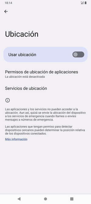 Desactive Usar ubicación