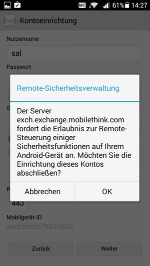 Wählen Sie OK