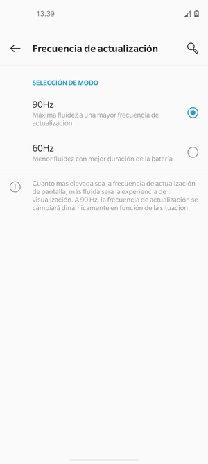 Seleccione 60Hz
