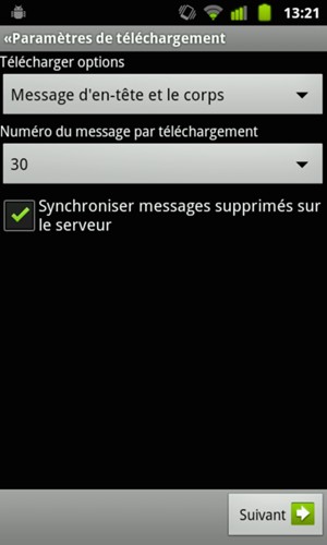 Sélectionnez Suivant