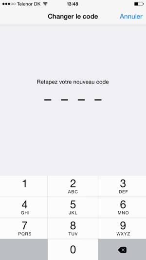 Ressaisissez votre nouveau mot de passe