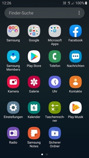 Wählen Sie Einstellungen