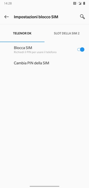 Seleziona Public e Cambia PIN della SIM
