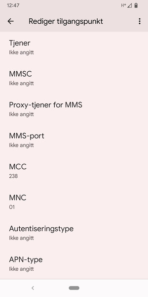 Bla ned og skriv inn MMS-informasjon