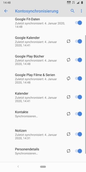 Ihre Kontakte von Google werden nun auf Ihr Handy synchronisiert
