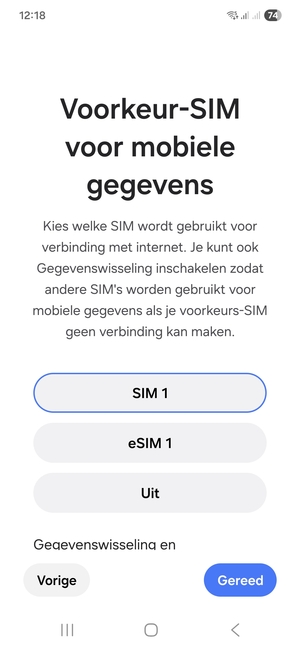 Selecteer uw voorkeursoptie en selecteer Gereed
