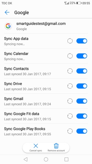 Your information will be synchronised