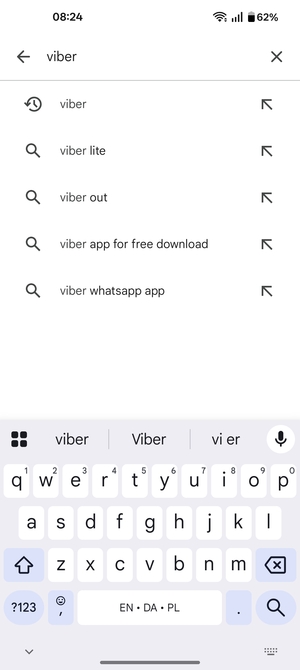 Enter the app name and select Search