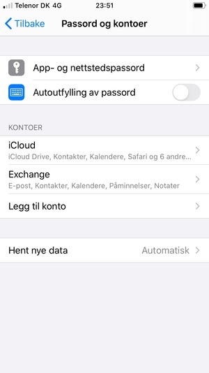 Kontoen er klar til bruk