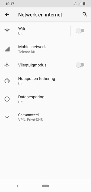 Selecteer Mobiel netwerk