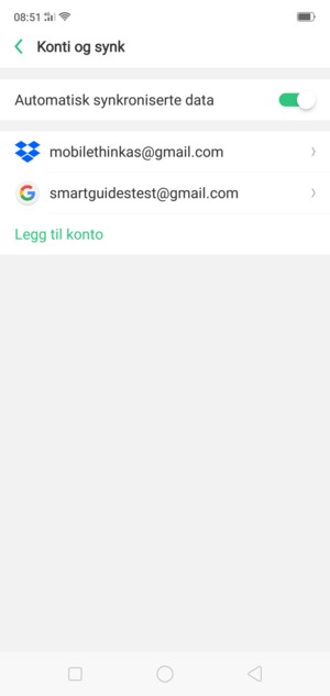 Velg din Google-konto