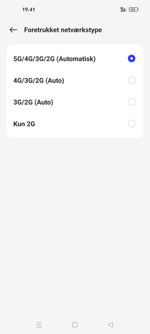 Vælg din foretrukne mulighed