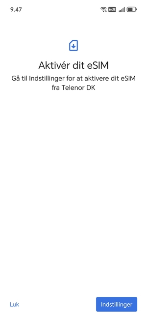 Vælg  Indstillinger