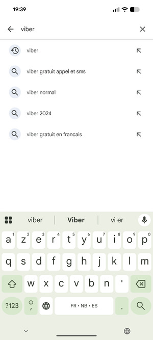 Saisissez le nom de l'appli et sélectionnez Rechercher