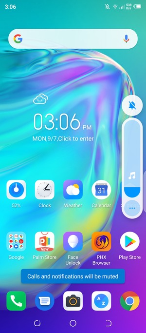 Select Mute to change to sound mode again