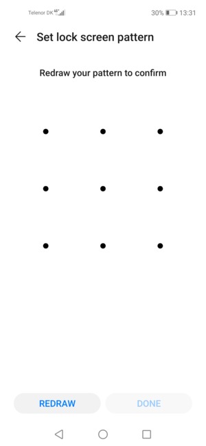 Draw the unlock pattern again