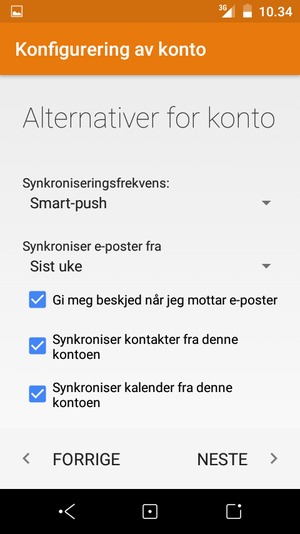 Velg NESTE