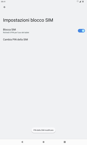 Il tuo PIN della SIM è stato modificato