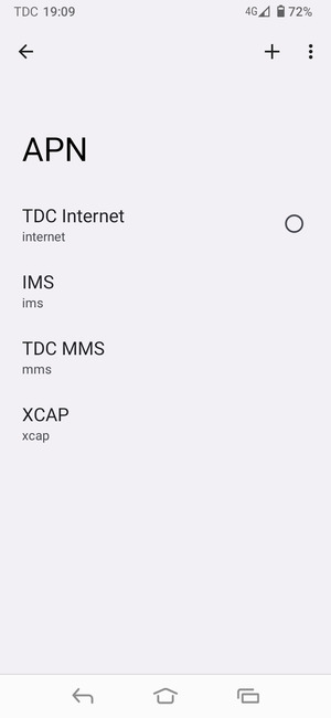 Seleziona il tasto Menu