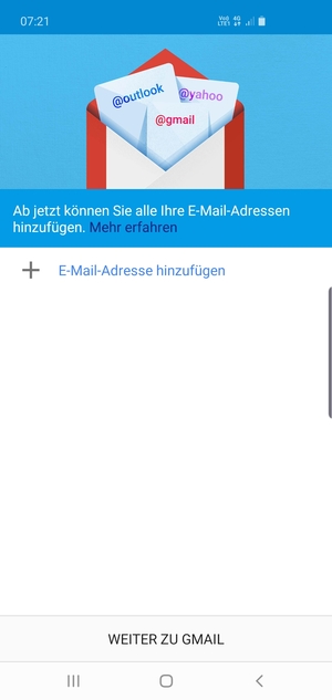 Wählen Sie E-Mail-Adresse hinzufügen
