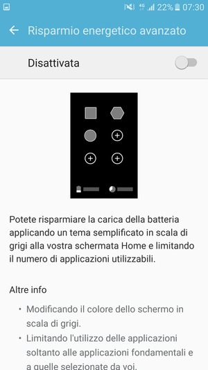 Attiva Risparmio energetico avanzato