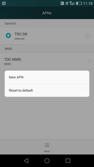 Select Reset to default