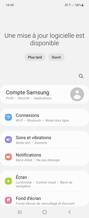 Sélectionnez Connexions