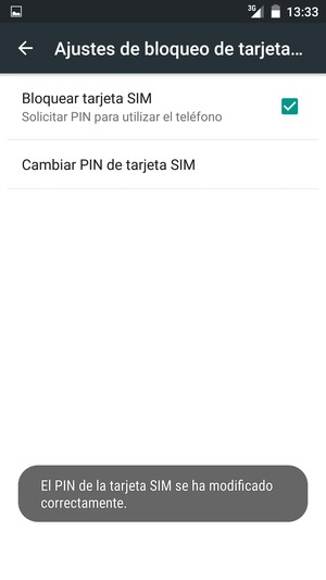 Su PIN de la tarjeta SIM ha sido cambiado