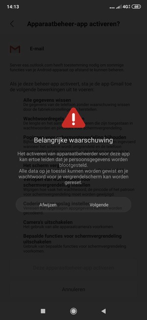 Selecteer Volgende