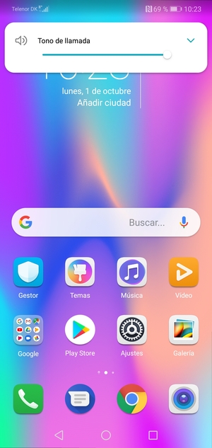 Continúe presionando para ajustar el volumen hasta el nivel requerido