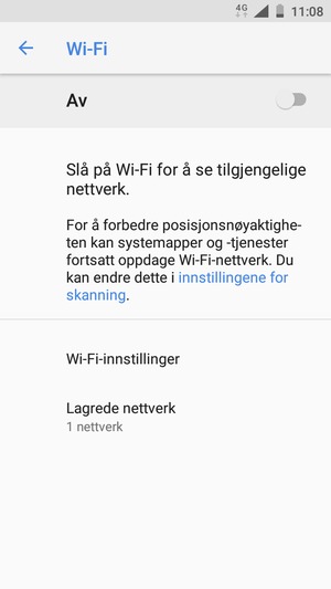 Slå på Wi-Fi