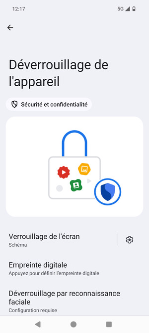Votre téléphone est maintenant sécurisé par un écran de verrouillage