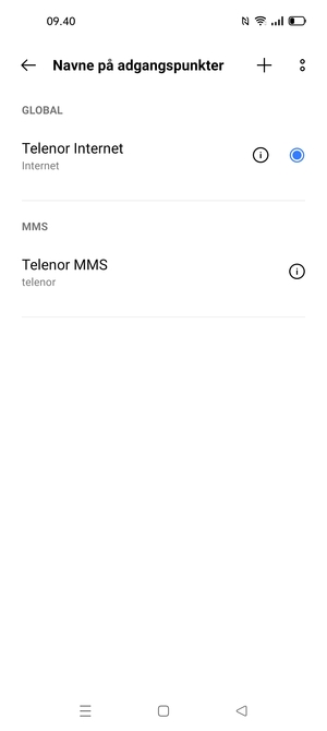 Vælg Menu-knappen