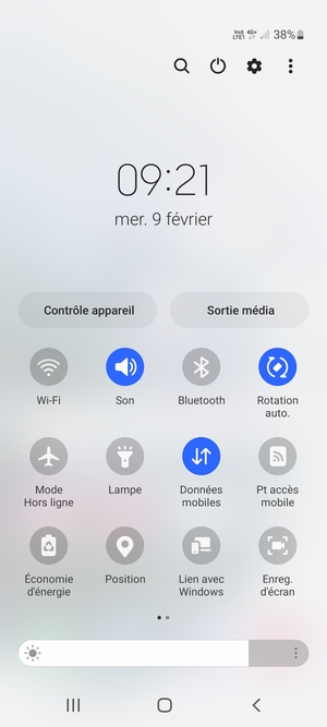 Sélectionnez Son pour passer en mode vibreur