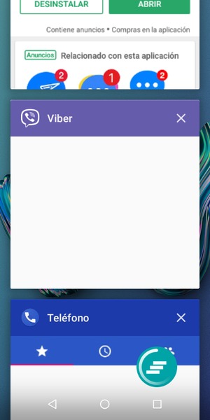 Seleccione el icono Eliminar para cerrar todas las aplicaciones en ejecución