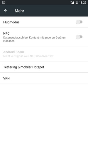 Wählen Sie Tethering & mobiler Hotspot