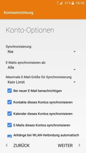 Wählen Sie WEITER