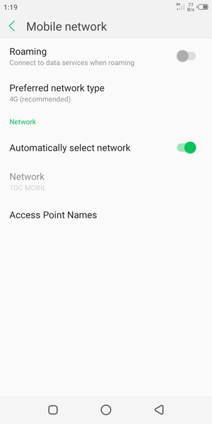 Select Access Point Names