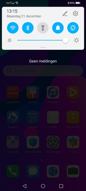 Schuif naar beneden in het bovenste menu opnieuw