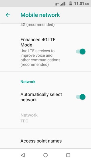 Turn off Automatically select network
