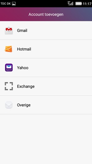 Selecteer Exchange