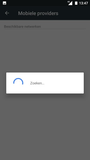 Wacht tot de zoekopdracht beëindigd is