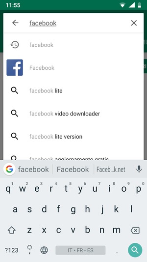 Inserisci il nome dell'app e seleziona Ricerca