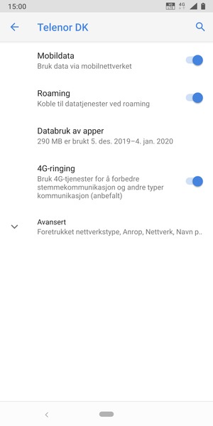 Slå Roaming på eller av